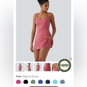Halara dress Softlyzero™ Plush Backless Active Dress-Easy Peezy Edition NWT